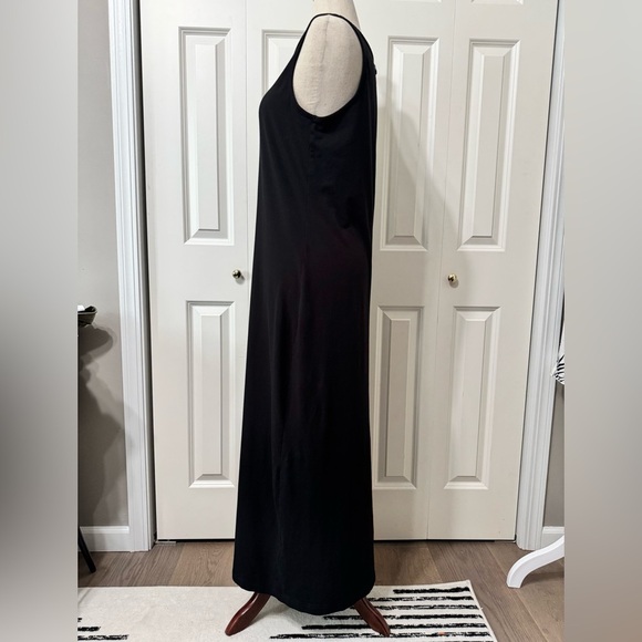 Eddie Bauer Black Sleeveless Tank Maxi Dress EUC❤️Wear with a Jacket & boots - Picture 3 of 9